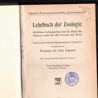 Lehrbuch der Zoologie für höhere Lehranstalten und die Hand des Lehrers, sowie für alle Freunde der Natur.