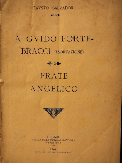 A GUIDO FORTEBRACI (esortazione)FRATE ANGELICO