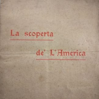 La scoperta de' l'America. L sonetti.