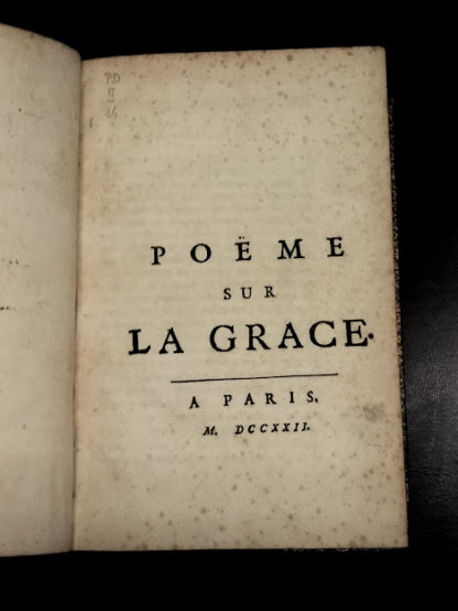 Poeme sur la grace. Nouvelle reponse a l'auteur du seditieux ouvrage qui a pour titre epitre au P. Quesnel.