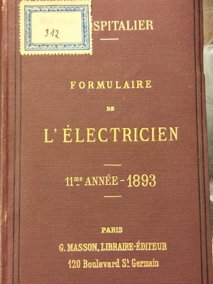 Formulaire de l'electricien.