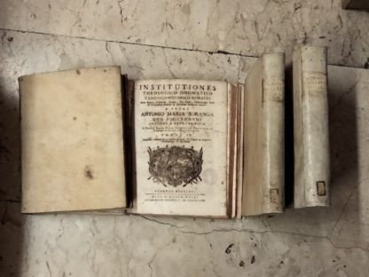 Institutiones theologico dogmatico canonico historico morales. Iuxta Sacram Scripturam, Canones, SS. Patres, Celebrioresque D.D. & Ecclesiastica Historia & Disciplina scriptores exaratae.