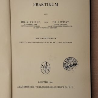 Physikalisch-Chemisches Praktikum