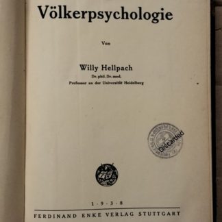 Einführung in die Völkerpsychologie.