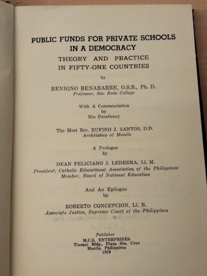 Public Funds for Private Schools in a Democracy.