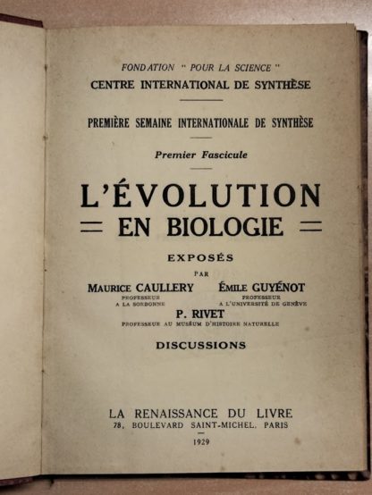 L'Evolution En Biologie