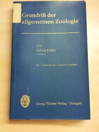 Grundriß der allgemeinen Zoologie.