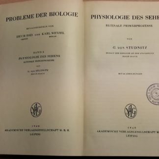 Physiologie des Sehens. Retinale Primärprozesse.