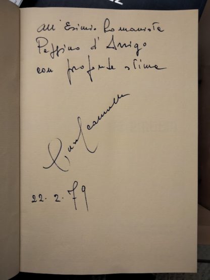 La terena commedia. L'arba, er giorno, er tramonto. Sonetti romaneschi .Firma autografata dell'autore con dedica.