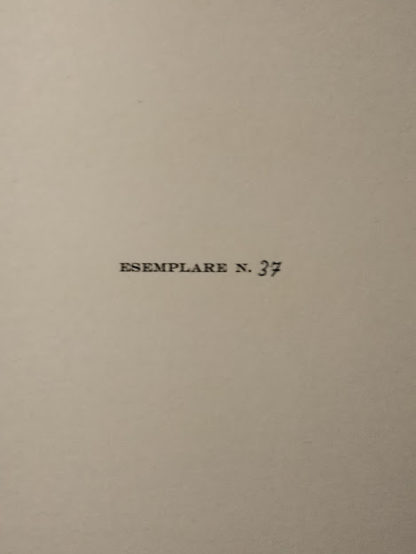 Il Mio Paese. Illustrato con xilografie originali di Sigfrido Bartolini. Il vol. contiene fuori testo e sciolta una xilografia in 6 colori numerata timbrata a secco e firmata a matita dall'autore, a lavoro ultimato i legni sono stati biffati.