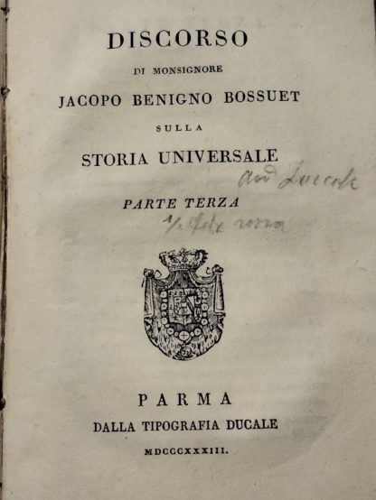 Discorso sopra la storia universale.