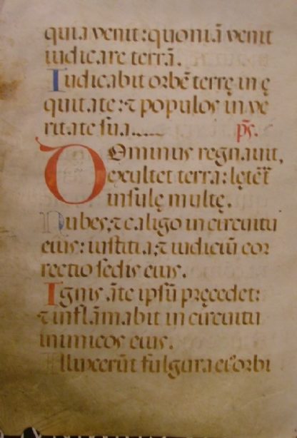 Foglio di Canto Gregoriano su pergamena.