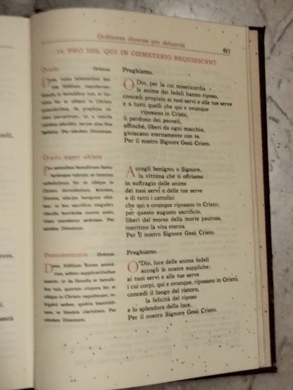 Messale Romano latino - italiano, per le domeniche e feste.