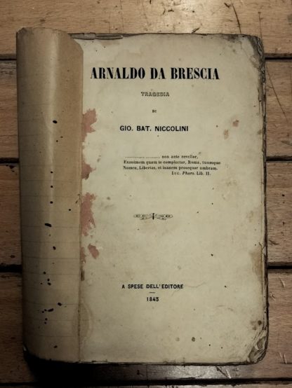 Arnaldo da Brescia. Tragedia.