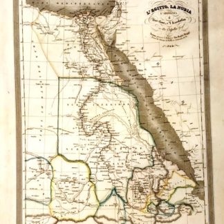 Egitto, Nubia, Abissinia, Dar-four e Kordofan.( Atlante Universale di Geografia antica e moderna. Redatto sui migliori Documenti Astronomici dietro le scoperte dei più recenti viaggiatori, sotto la direzione di Sciaparelli e Covino.)