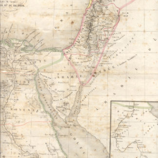 Carte de l'Egypte et de la Palestine jnsqu'an temps de Moisè limetes du Royaume de David et de Salomon.