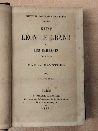 Histoire populaire des Papes. 2^ edition.