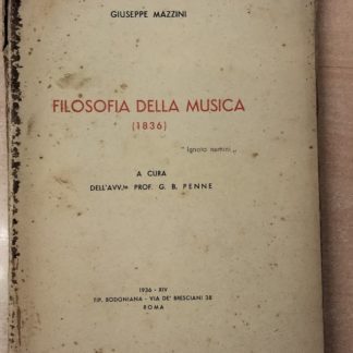 Filosofia della musica.(1836) a cura di G.B. Penne.