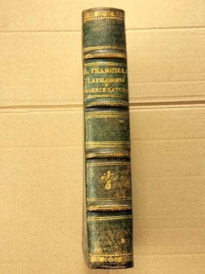 La filosofia e le scienze naturali con una introduzione analitica sul loro stato attuale pel Prof Raffaele Tramutoli