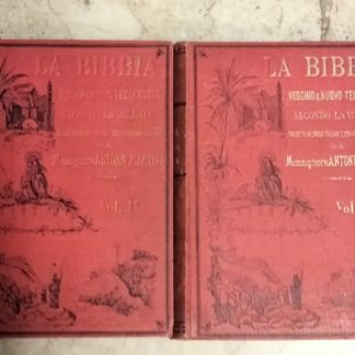 La Bibbia. Vecchio e Nuovo Testamento. Secondo la Volgata tradotta in lingua italiana e con annotazioni dichiarata da Monsignore Antonio Martini Arcivescovo di Firenze.