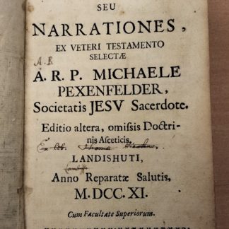 Florus biblicus seu narrationes, ex Veteri Testamento selectae.
