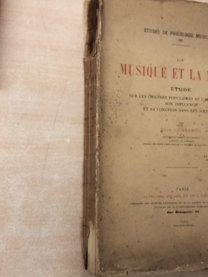 La Musique et la Magie: Etude sur les Origines Populaires de l'Art Musical, son Influence et sa Fonction dans les Societes.