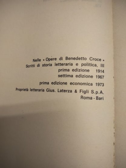 La Letteratura della nuova Italia.