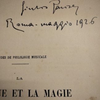 La Musique et la Magie: Etude sur les Origines Populaires de l'Art Musical, son Influence et sa Fonction dans les Societes.