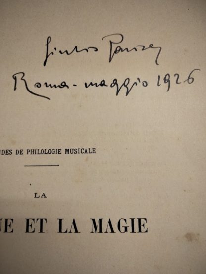 La Musique et la Magie: Etude sur les Origines Populaires de l'Art Musical, son Influence et sa Fonction dans les Societes.