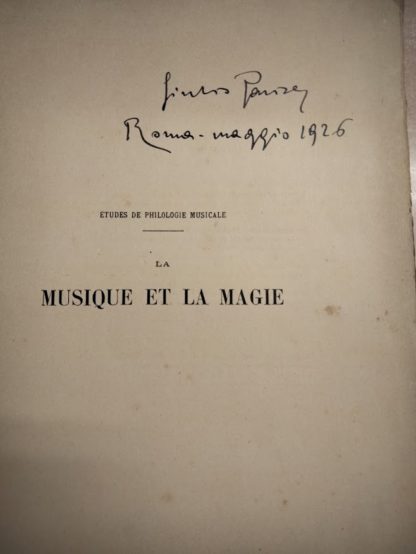 La Musique et la Magie: Etude sur les Origines Populaires de l'Art Musical, son Influence et sa Fonction dans les Societes.