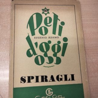 Spiragli,poeti d'oggi n°267 dedica e fima dell'autore.