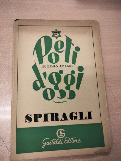 Spiragli,poeti d'oggi n°267 dedica e fima dell'autore.