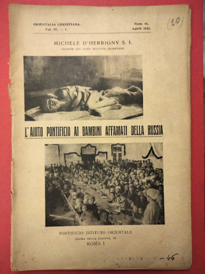 L'aiuto Pontificio ai bambini affamati della Russia (Orientalia Christiana - vol. IV - n. 14)