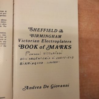 BOOK OF MARKS-SHEFFIELD AND BIRMINGHAM VICTORIAN ELECTROPLATERS.
