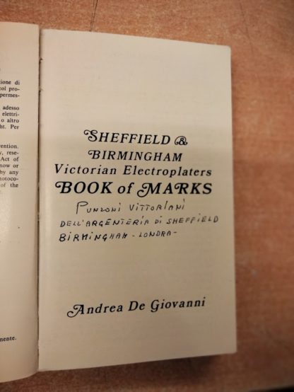 BOOK OF MARKS-SHEFFIELD AND BIRMINGHAM VICTORIAN ELECTROPLATERS.