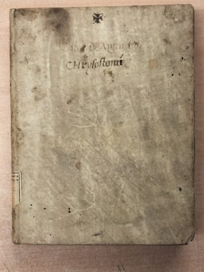 Libro di S. Giovanni Chrisostomo della Verginità tradotto in lingua volgare. Tradotto da Silvestro Gigli (si ricava dalla dedica).