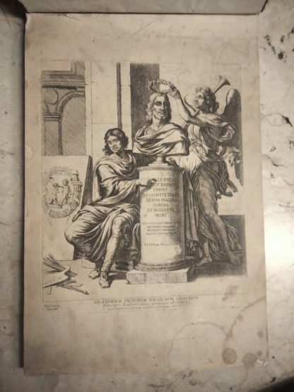 Sacræ Historiæ Acta a Raphaele Urbini Vaticanis Xystis ad picturæ miraculum expressa Nicolaus Chapron gallus a se delineata et incisa.