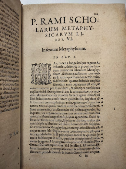 P. Rami Scholarum metaphysicarum libri quatuordecim in totidem metaphysicos libros Aristotelis.Cum indice copioso.