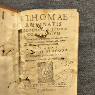 S. Thomae Aquinatis Theologicae Summae Compendium.