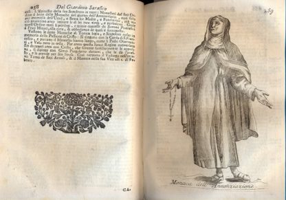 Giardino serafico istorico. Fecondo di fiori, e frutti di virtù, di zelo, e di santità. Nelli tre Ordini instituiti dal Gran Patriarca de Poveri S. Francesco. Dove si vagheggia l'Origine, il Progresso, e lo Stato di tutta la Religione de Minori. Con tutto ciò, che in essa avvenne di Singolare, Glorioso, e Grande.