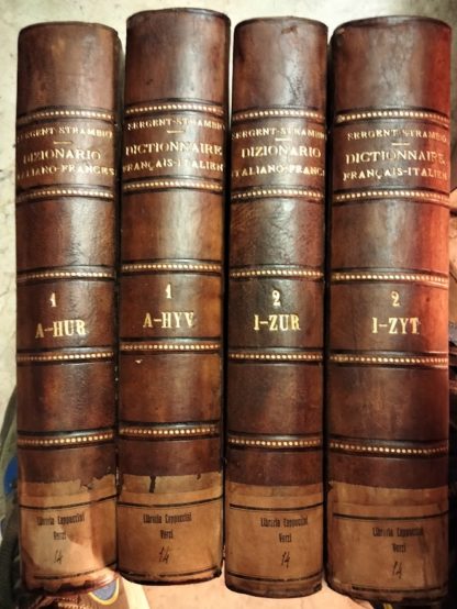 Grand Dictionnaire francais - italien e italiano - francese. Redigé sur les dictionnaires de l'Académie Francaise et de la Crusca et sur les ouvrages des Meilleurs Lexicographes modernes. Précedé de tables synoptiques de la langue francaise à l'usage des italiens, par Tassi. D'un dictionnaire des noms propres, et d'un dictionnaire geographique.