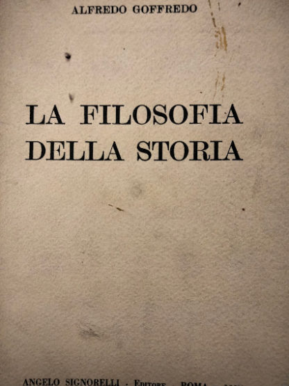 La filosofia della storia.