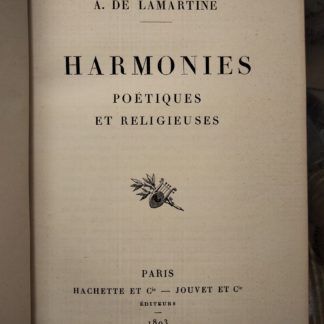Harmonies poetiques et religieuses.