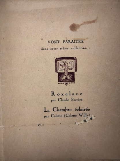 Lettres de Jeunesse (1870-1893). Edition Originale Illustree. Premiere edition rehausse de vingt et un bois dessines et graves par Ch. Bisson.