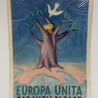 Bozzetto per manifesto Europa unita (albero con nido).