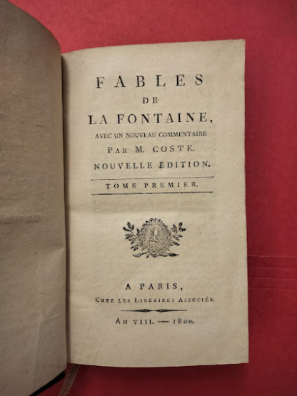 Fables de la Fontaine, avec un nouveau commentaire par M. Coste. nouvelle edition.