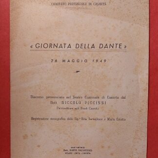 Giornata della Dante - Discorso di Dott. Niccolo Piccini.