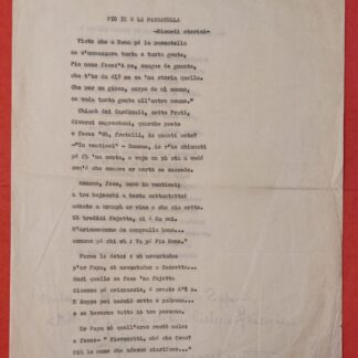 Pio IX e la Passatella - Ricordi storici.