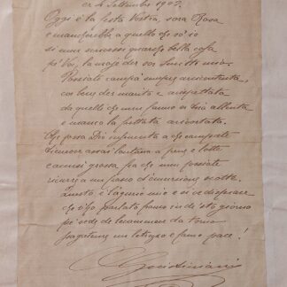 Lettera in Napoletano-Romanesco.