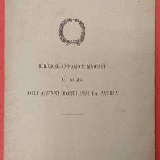 Agli Alunni morti per la Patria.
